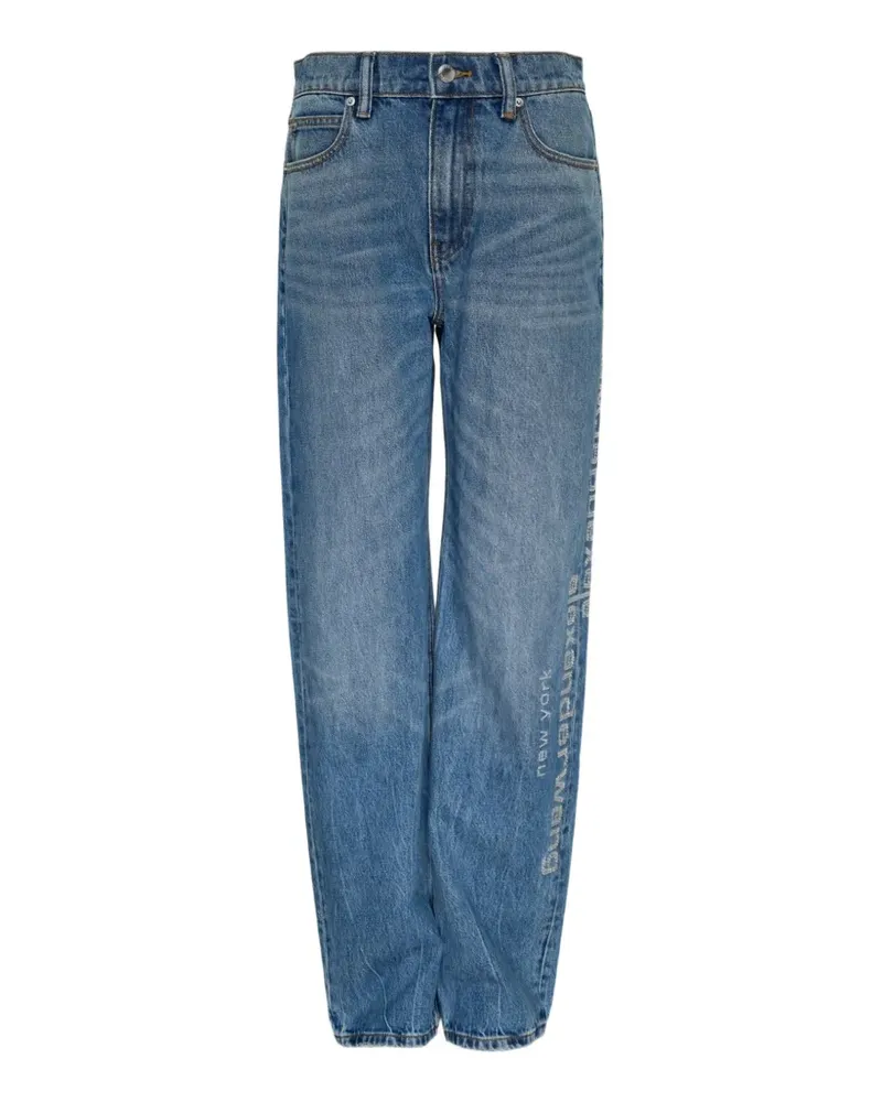 Alexander Wang Jeans mit Hotfix-Logo - Blau Blau