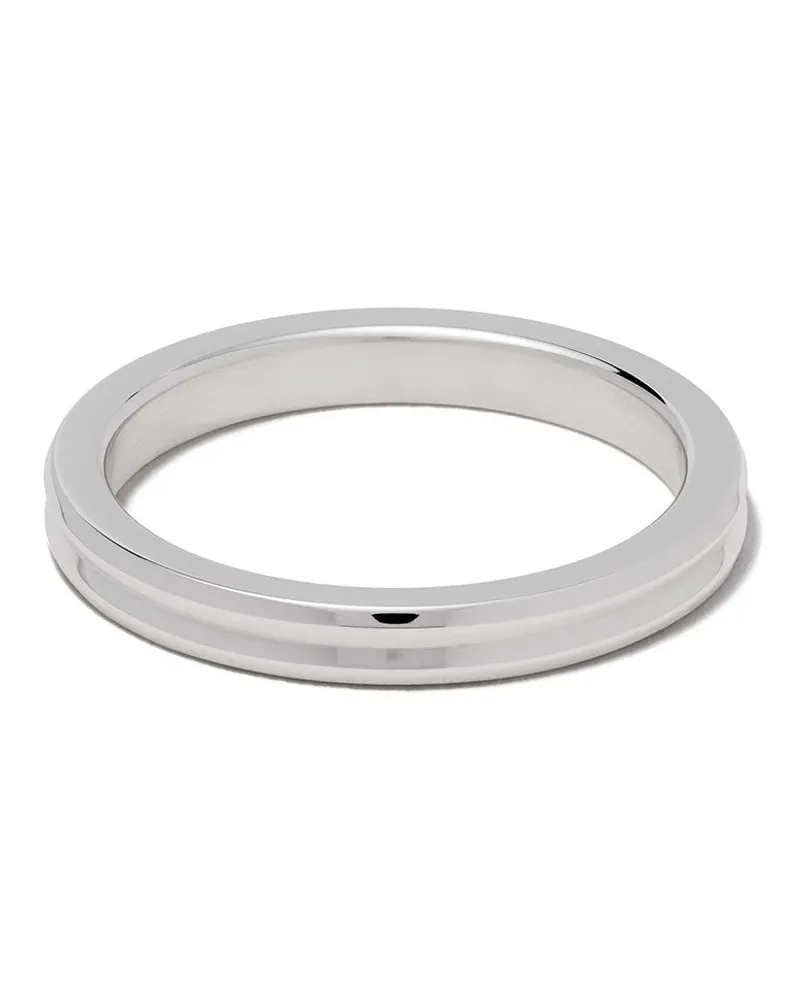 Le Gramme Horizontal Guilloche' Ring Silber