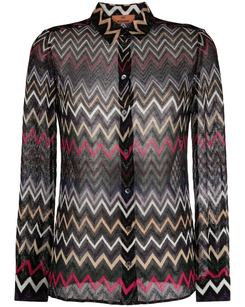 Missoni Kleid mit Zickzackmuster - Schwarz Schwarz