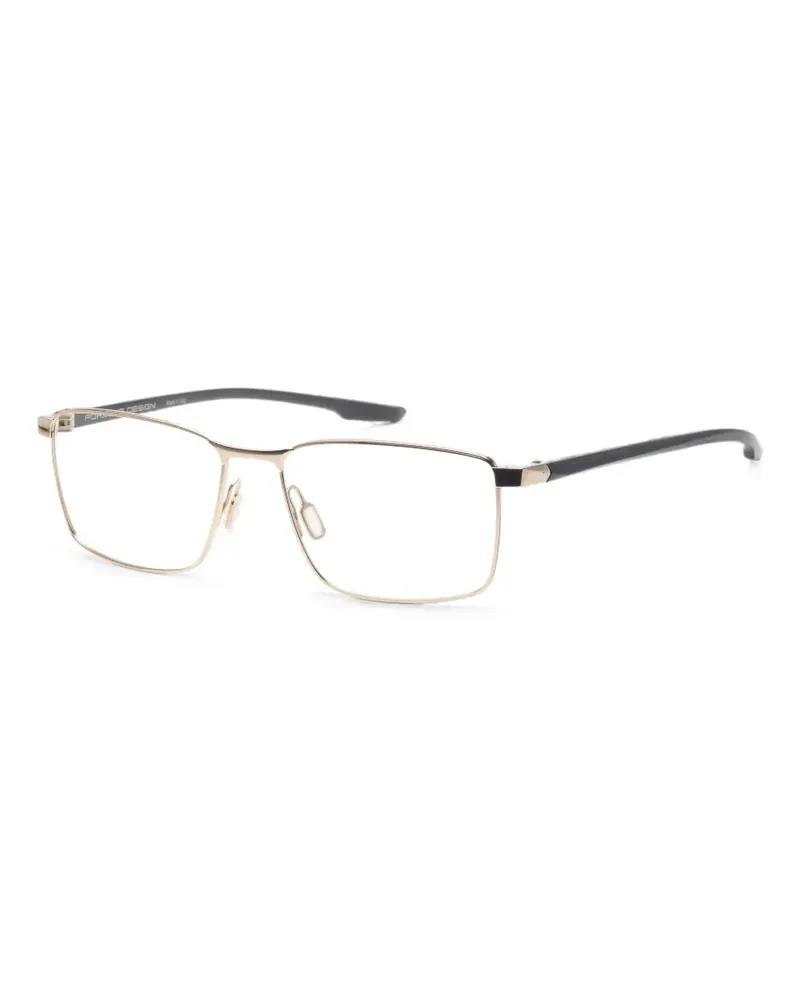 Porsche Design Brille mit eckigem Gestell - Gold Gold