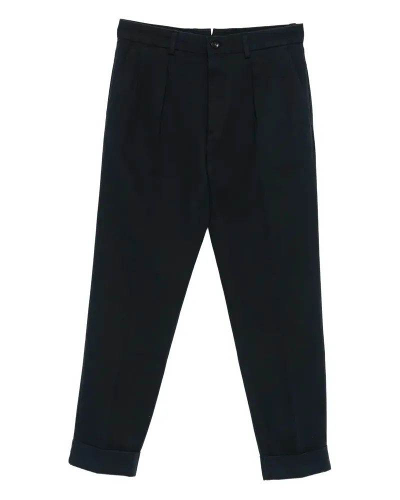 Incotex Bundfaltenhose mit Umschlag - Blau Blau