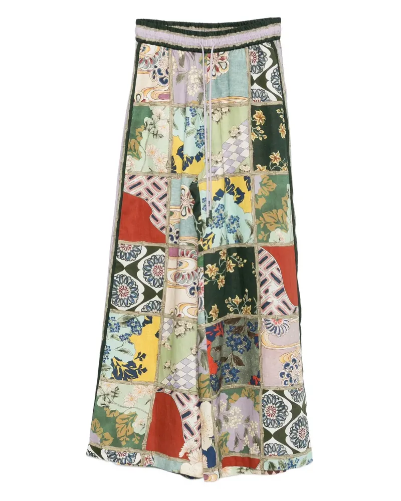 ALEMAIS Bianca Patchwork-Hose - Grün Grün