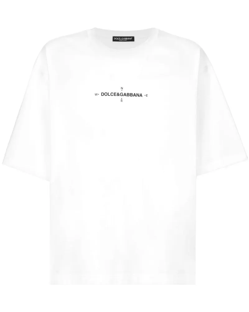 Dolce & Gabbana T-Shirt mit Marina-Print - Weiß Weiß