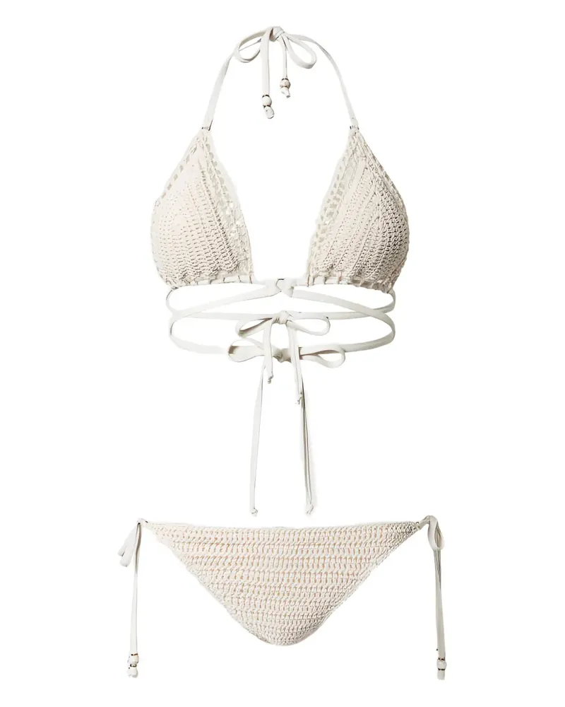 Twin-Set Gehäkelter Triangel-Bikini - Nude Nude