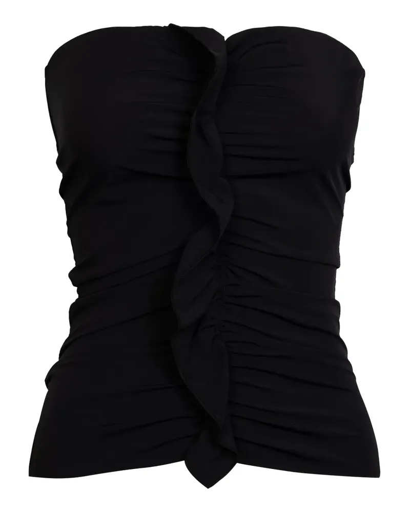 Paris Georgia Oberteil mit Raffung - Schwarz Schwarz