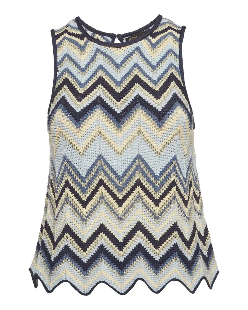 Maje chevron-pattern crochet top - Blau Blau