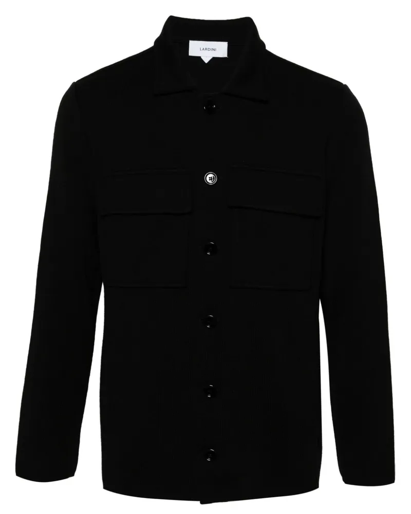 LARDINI Klassischer Cardigan - Schwarz Schwarz