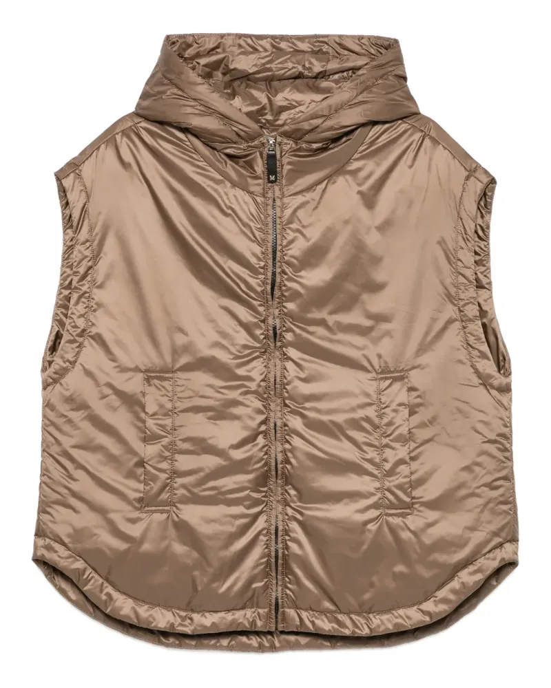 Max Mara Cambra hooded sleeveless gilet - Nude Nude