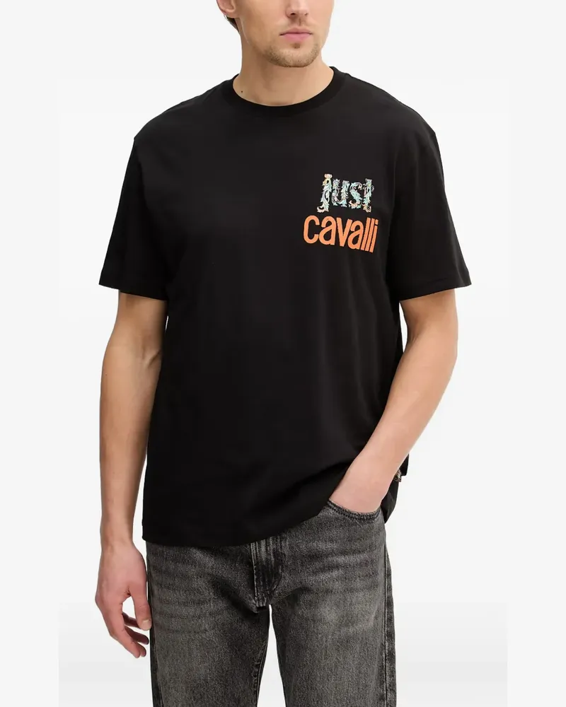 Just Cavalli T-Shirt mit Logo-Print - Schwarz Schwarz