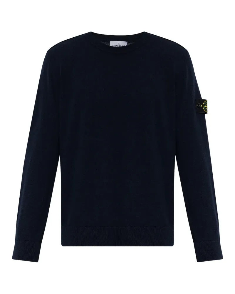 Stone Island logo-patch sweater - Blau Blau