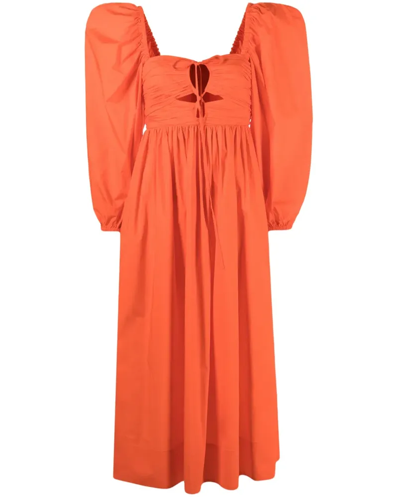 Ulla Johnson Midikleid mit Puffärmeln - Orange Orange