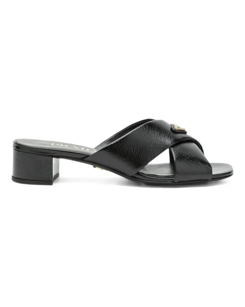 Prada Saffiano leather sandals - Schwarz Schwarz