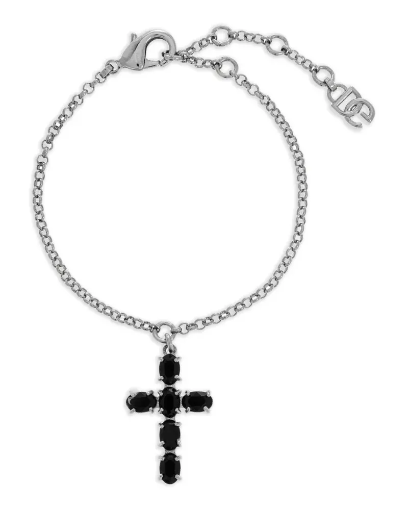 Dolce & Gabbana cross-pendant bracelet - Silber Silber