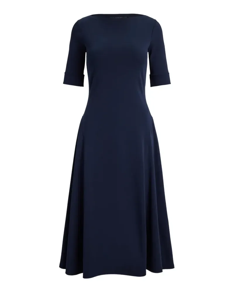 Ralph Lauren rib-knit stretch cotton midi dress - Blau Blau