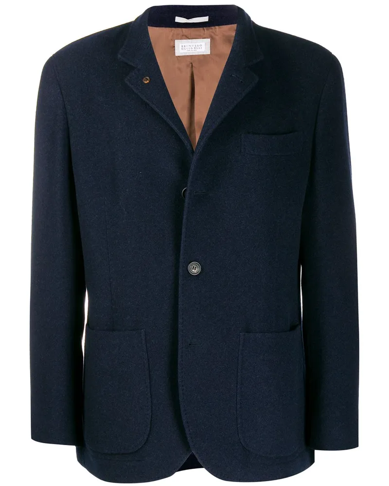 Brunello Cucinelli Einreihiges Sakko - Blau Blau