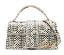 Le Bambino Tote Bag mit Schlangen-Print - Nude