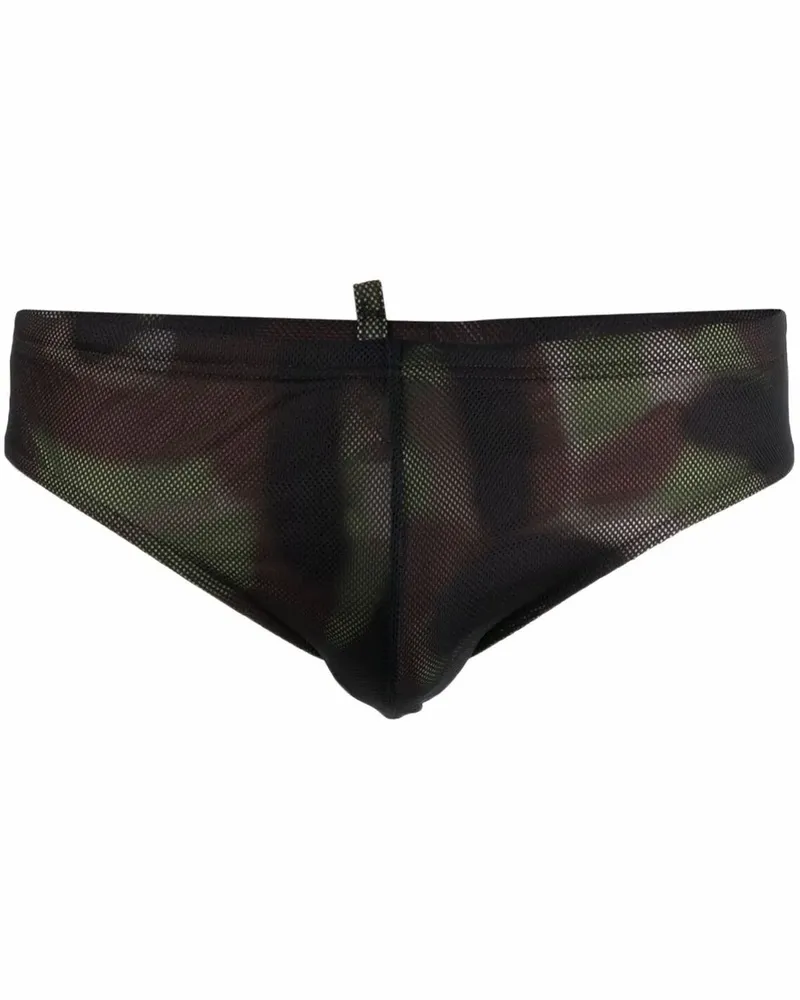 Dsquared2 Badehose mit Logo - Grün Grün