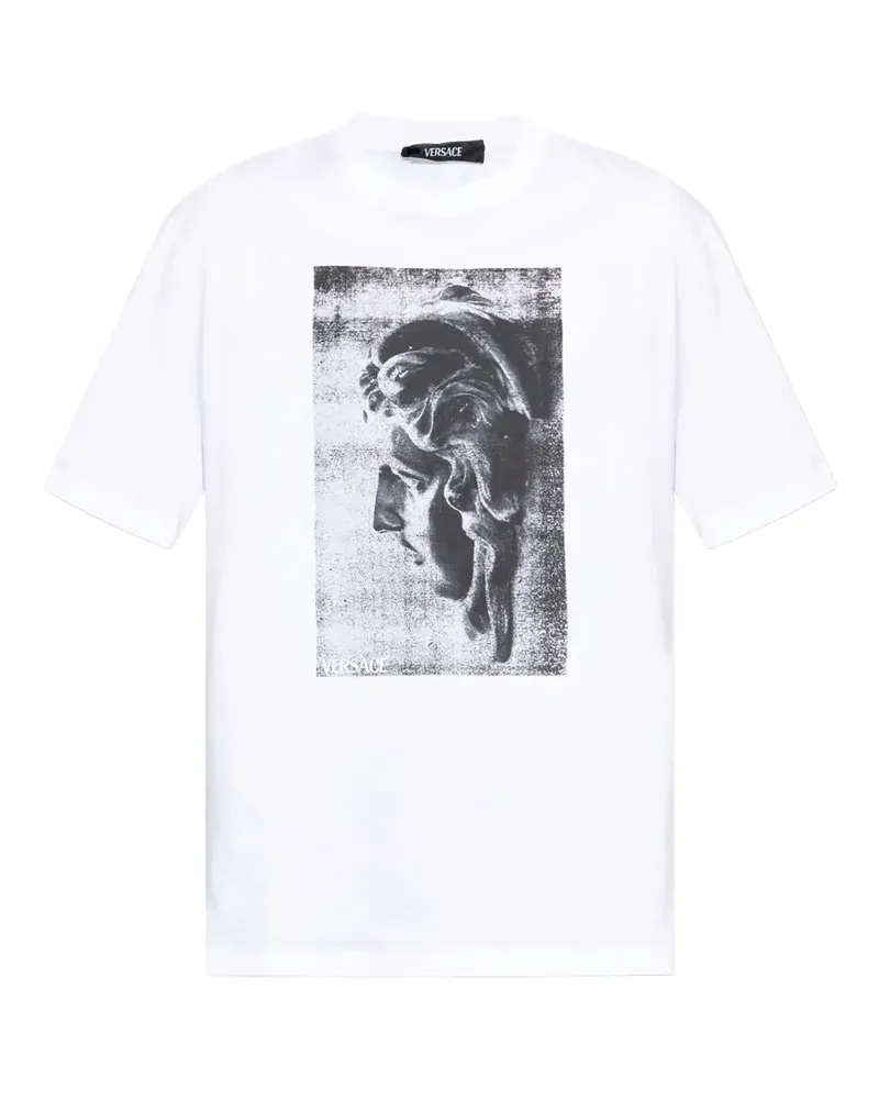 Versace T-Shirt mit Medusa-Print - Weiß Weiß
