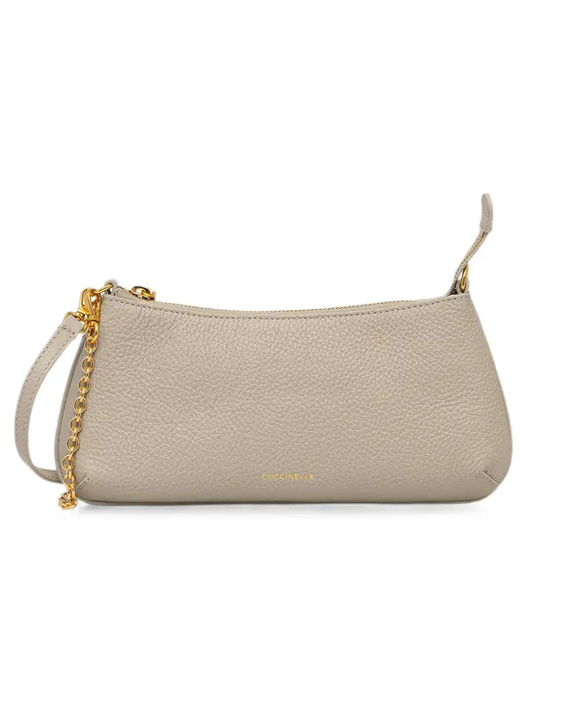Coccinelle grained leather shoulder bag - Nude Nude