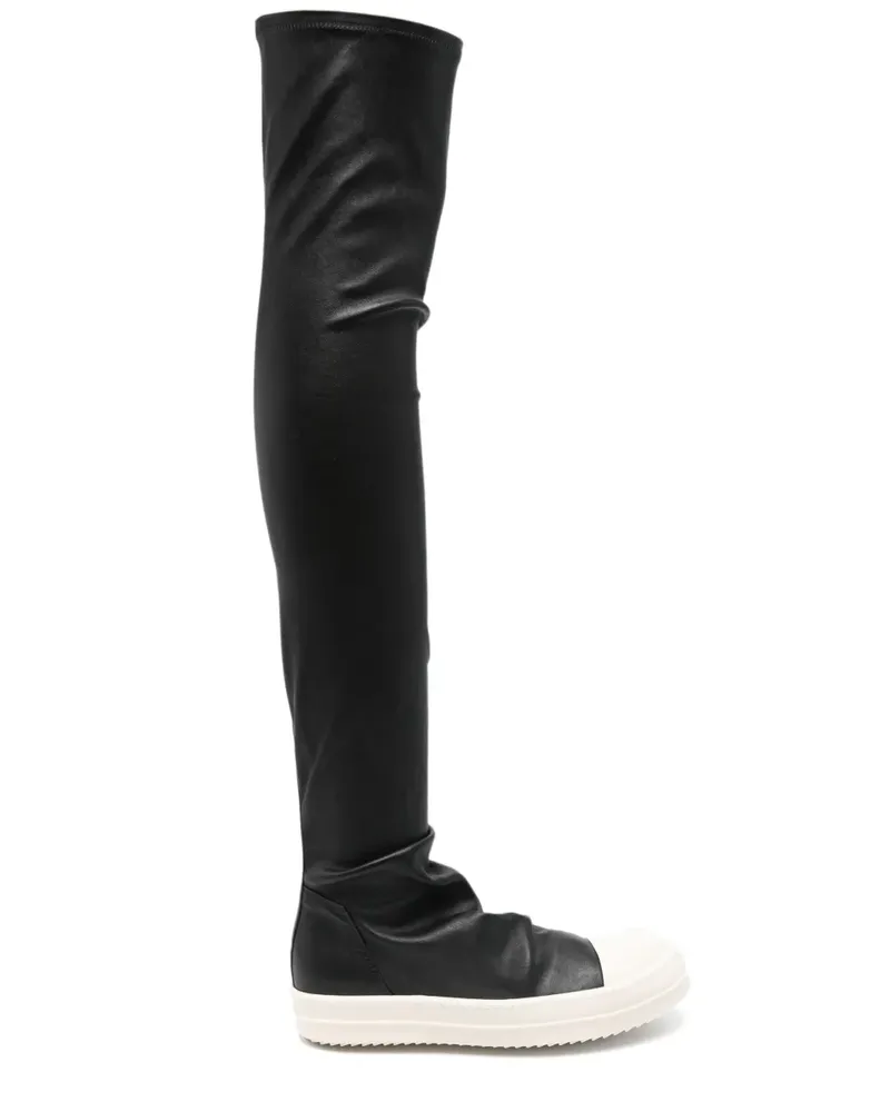 Rick Owens Overknee-Sneakers aus Leder - Schwarz Schwarz