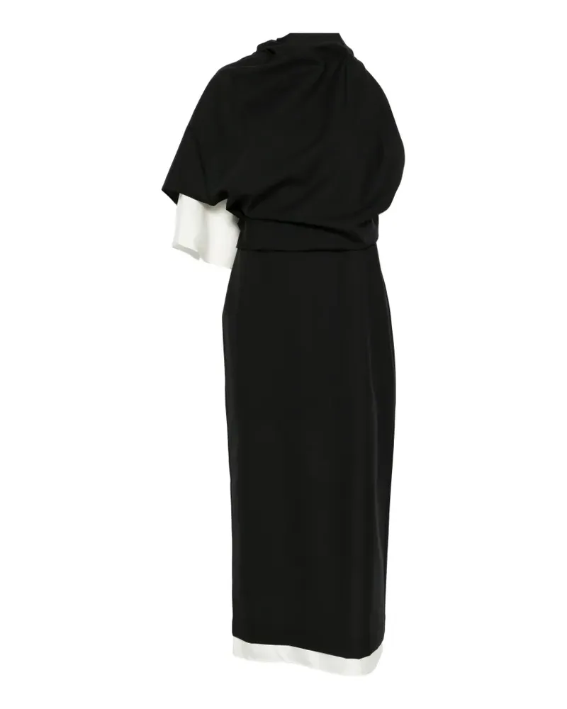 Róhe draped one-shoulder maxi dress - Schwarz Schwarz