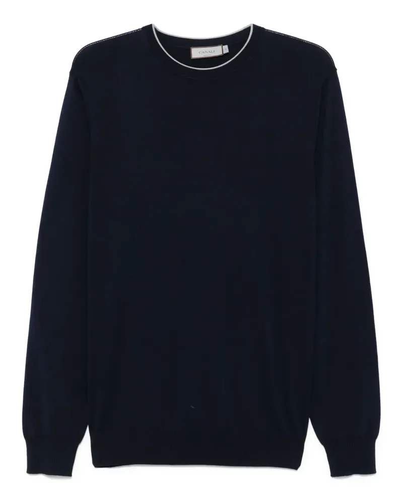Canali Oberteil aus Baumwolle - Blau Blau