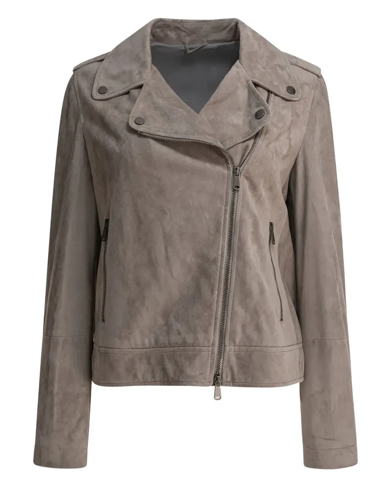 Brunello Cucinelli Jacke aus Wildleder - Grau Grau