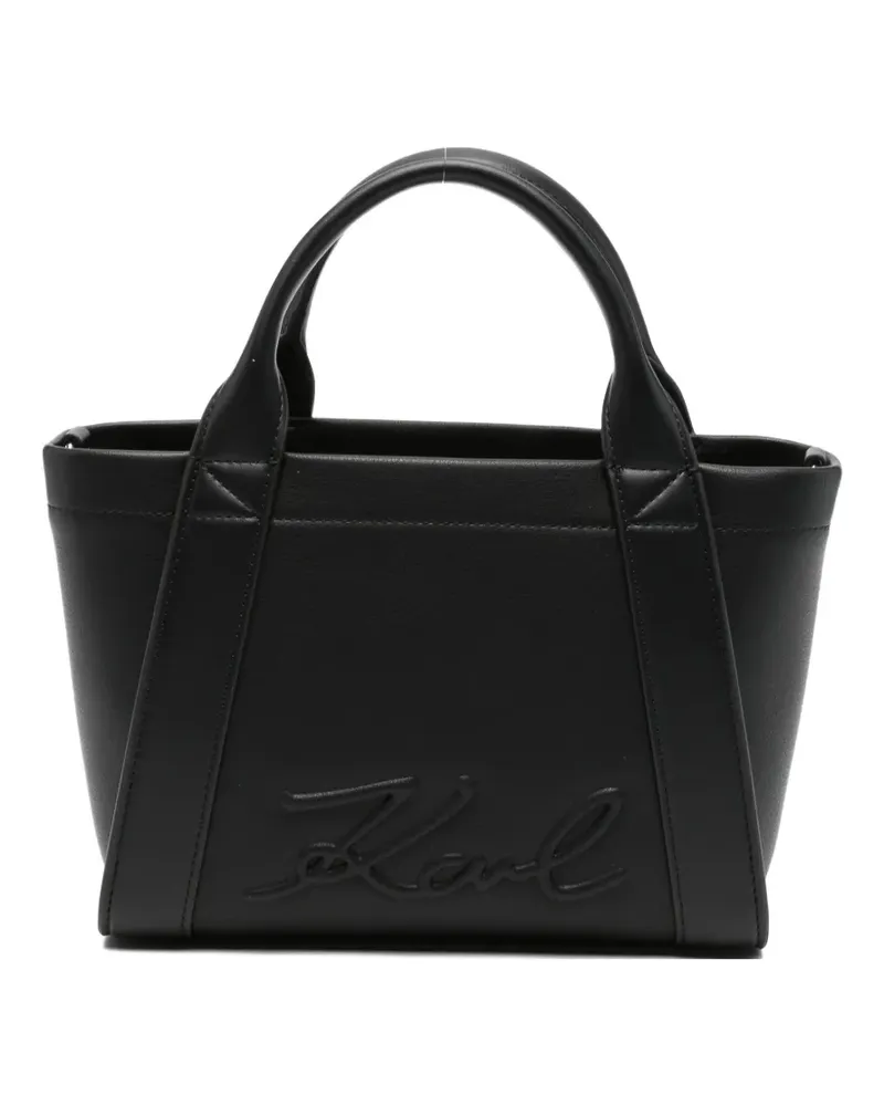 Karl Lagerfeld small K/Ville embossed-logo tote bag - Schwarz Schwarz