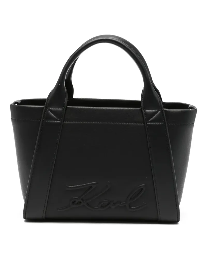 Karl Lagerfeld small K/Ville embossed-logo tote bag - Schwarz Schwarz