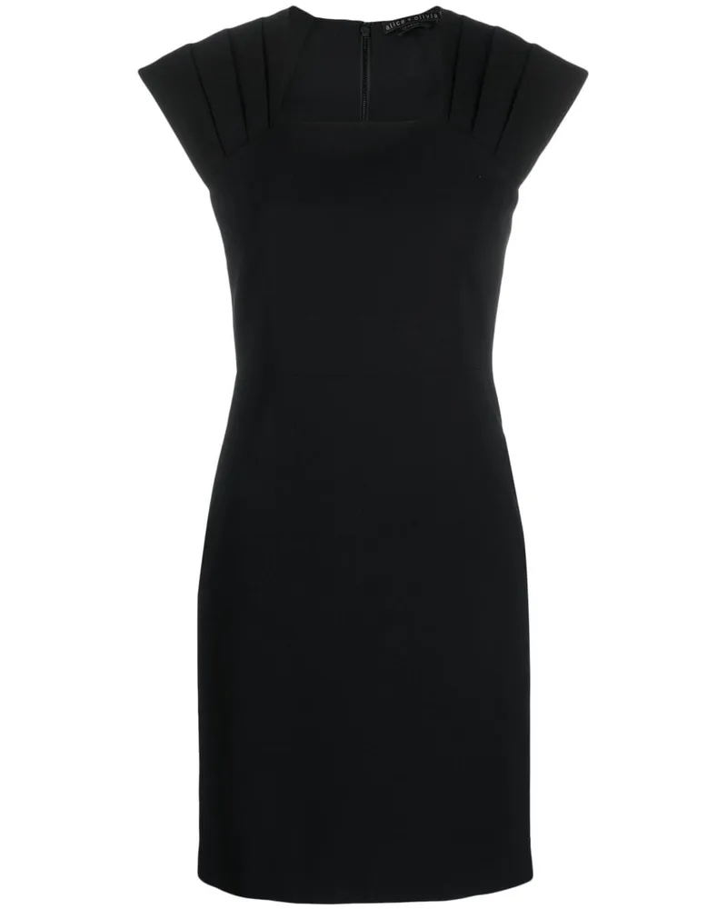 Alice + Olivia Minikleid mit eckigem Ausschnitt - Schwarz Schwarz