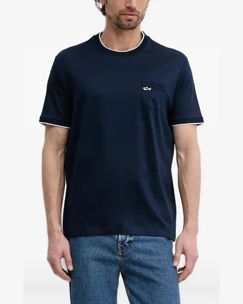 Paul & Shark T-Shirt mit Kontrastdetails - Blau Blau