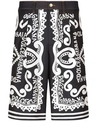 Dolce & Gabbana Bermudas mit Logo-Print Schwarz