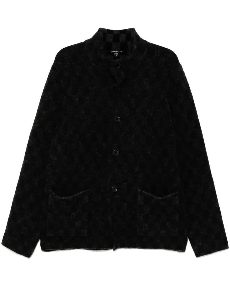 James Perse Cardigan mit Schachbrettmuster - Schwarz Schwarz