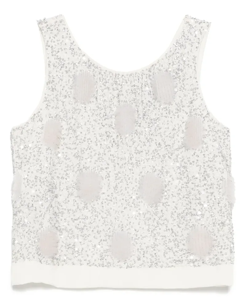Dice Kayek Verzierte Bluse mit Glitter - Weiß Weiß