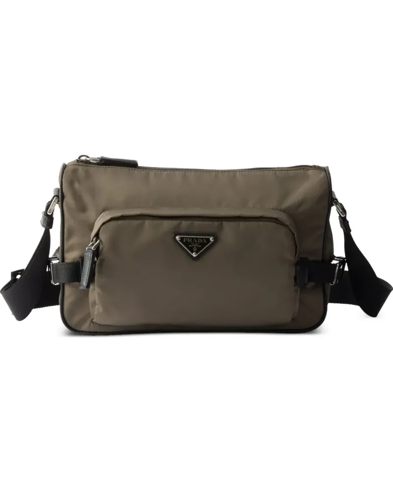 Prada Schultertasche mit Einsätzen aus Re-Nylon - Grün Grün