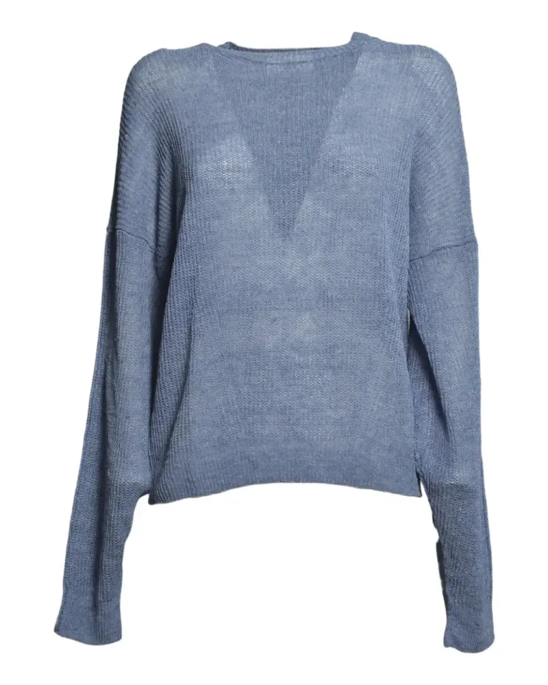 SOLOTRE fine-knit drop-shoulder sweater - Blau Blau