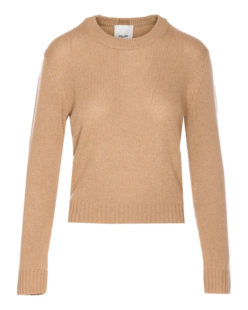 ALLUDE Kaschmirpullover mit Rundhalsausschnitt - Nude Nude