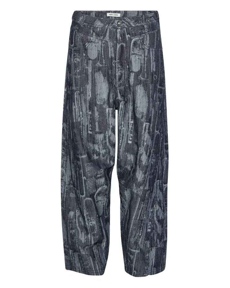 Henrik Vibskov printed jeans - Blau Blau