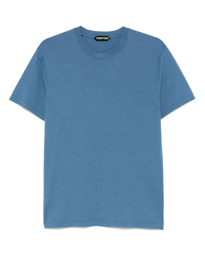 Tom Ford T-Shirt mit Logo-Stickerei - Blau Blau