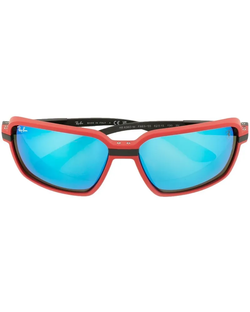 Ray Ban Sonnenbrille mit farbigen Gläsern - Schwarz Schwarz