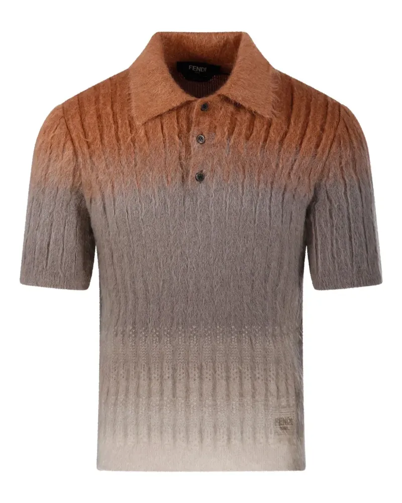 Fendi buttoned short-sleeve polo shirt - Grau Grau