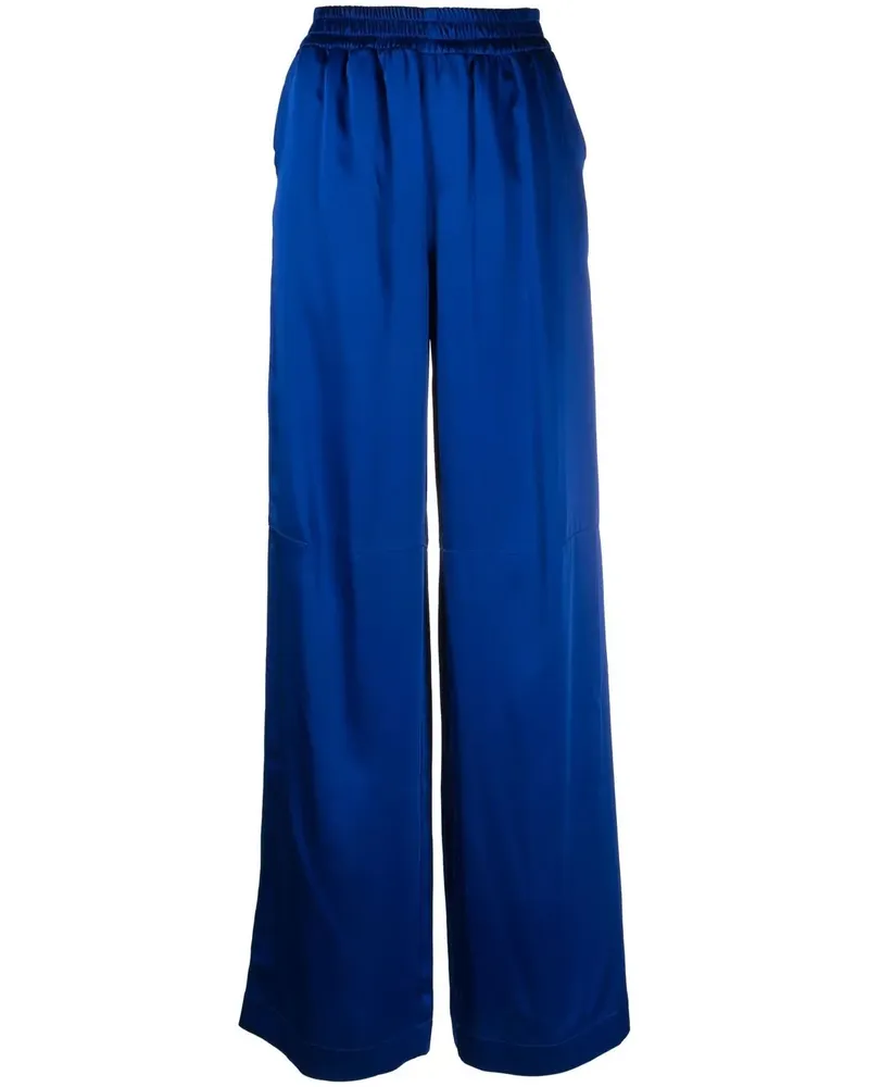 Andrea Ya'aqov Satinhose mit weitem Bein - Blau Blau