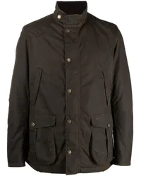 Barbour Jacke mit Druckknöpfen Grün