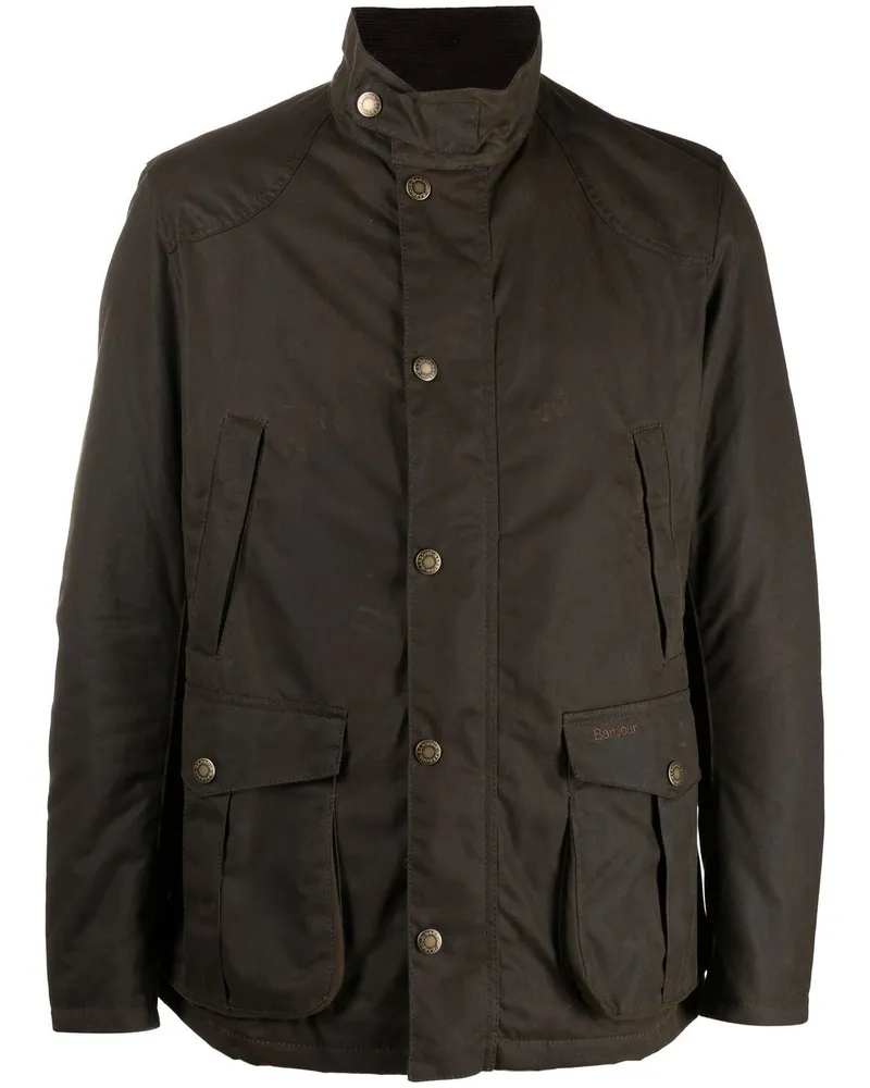 Barbour Jacke mit Druckknöpfen - Grün Grün