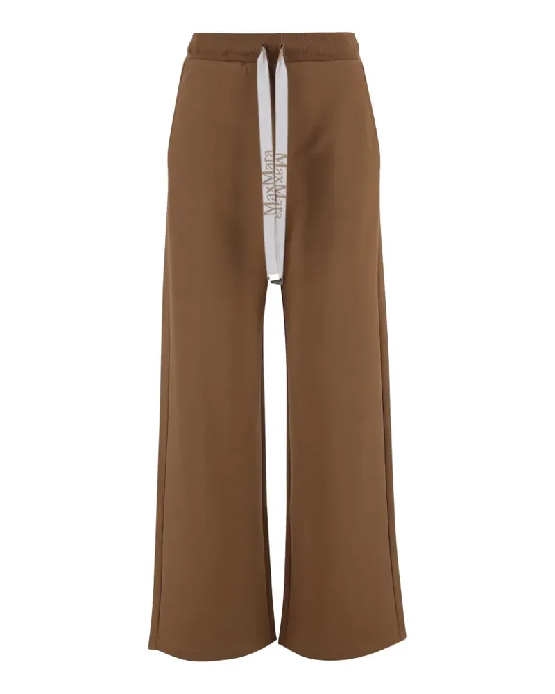 Max Mara Max Mara logo-drawstring track pants - Braun Braun