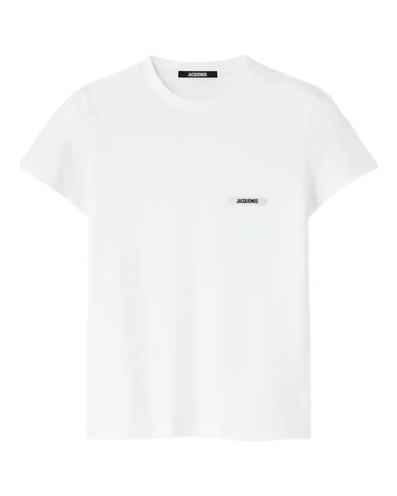 Jacquemus T-Shirt mit Logo-Patch - Weiß Weiß