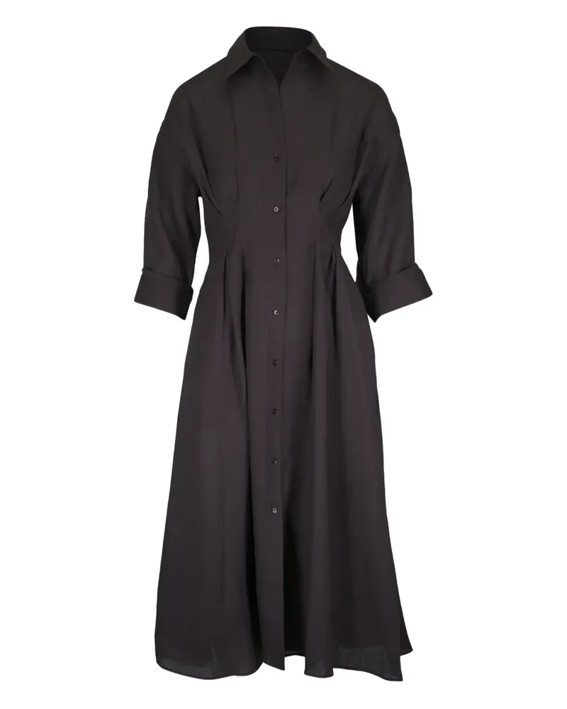TWP Plissiertes Hemdkleid - Braun Braun