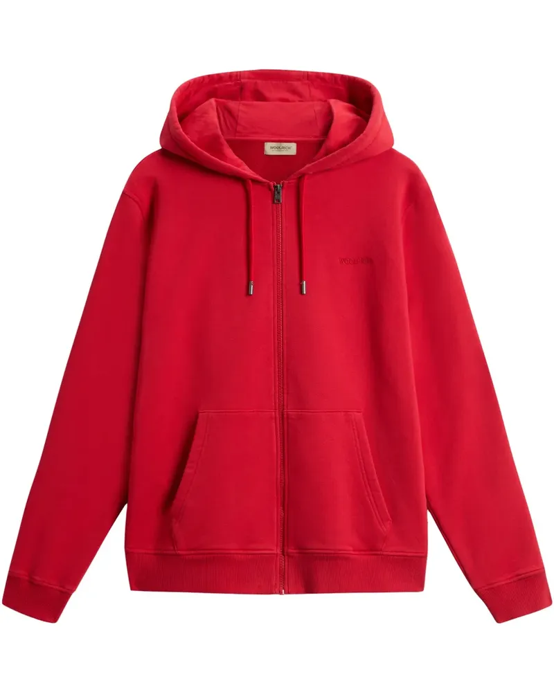 Woolrich Kapuzenjacke aus Fleece - Rot Rot