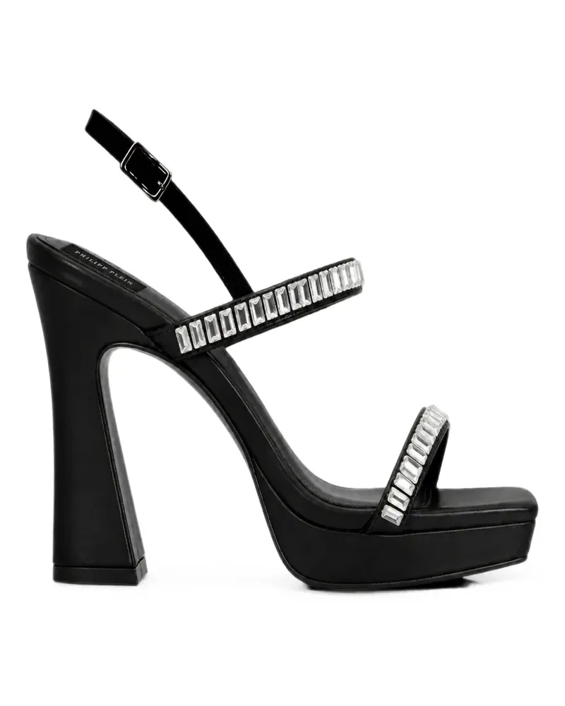 Philipp Plein crystal-embellished platform sandals - Schwarz Schwarz