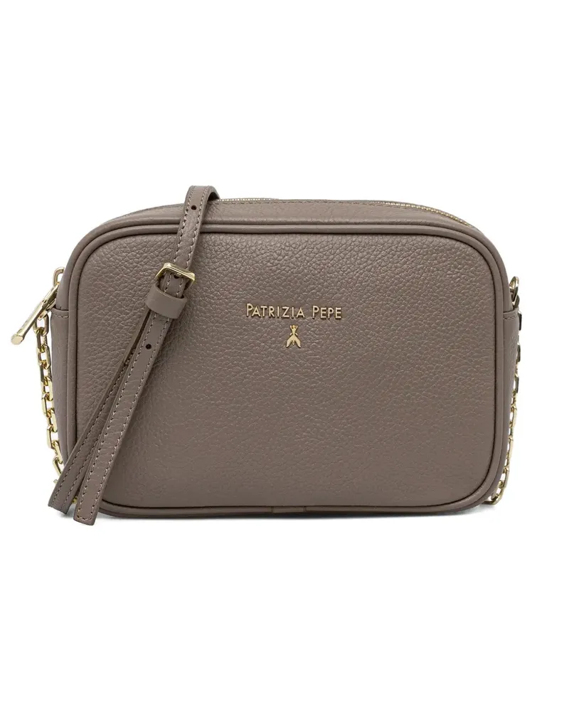 Patrizia Pepe Umhängetasche mit Logo-Detail - Nude Nude